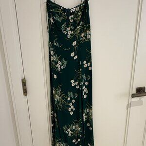 Reformation green floral dress